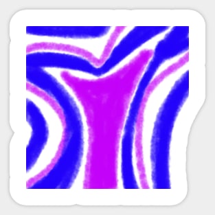 blue pink abstract watercolor texture Sticker